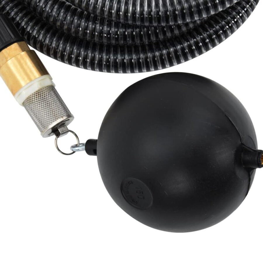 Zuigslang met messing koppelingen 1,1'' 20 m PVC zwart - Afbeelding 4