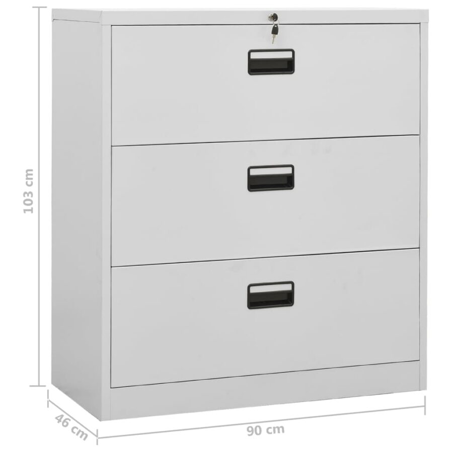 Archiefkast 90x46x103 cm staal lichtgrijs - Afbeelding 11