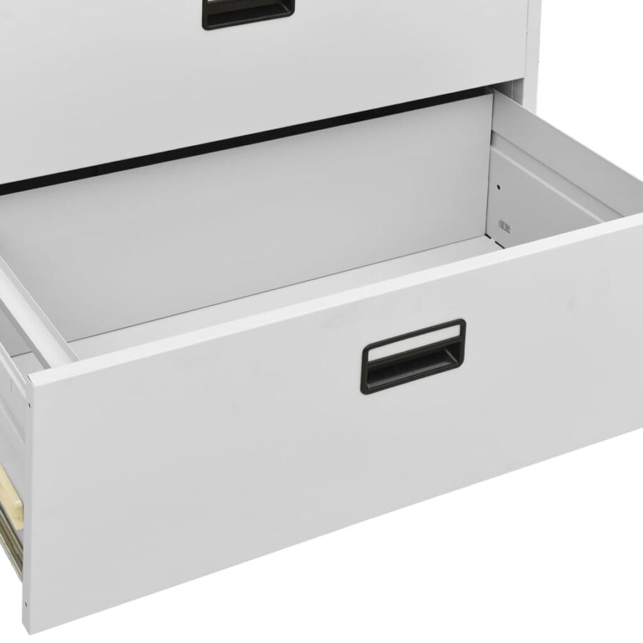 Archiefkast 90x46x103 cm staal lichtgrijs - Afbeelding 7