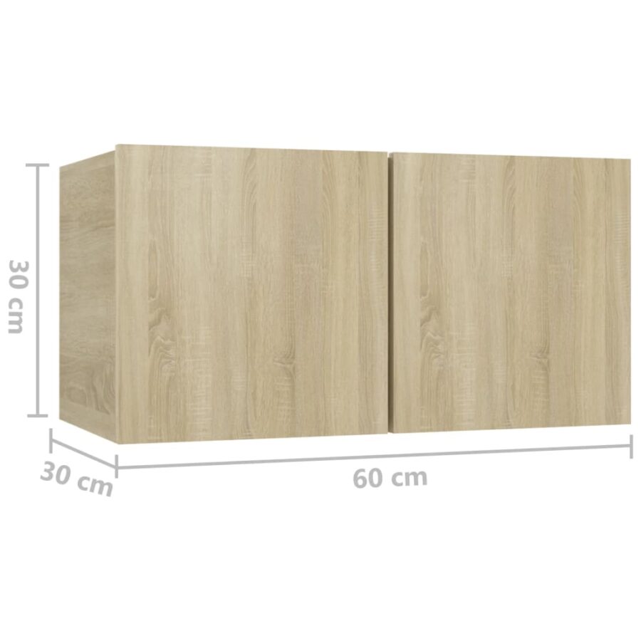 8-delige Tv-meubelset bewerkt hout sonoma eikenkleurig - Afbeelding 7