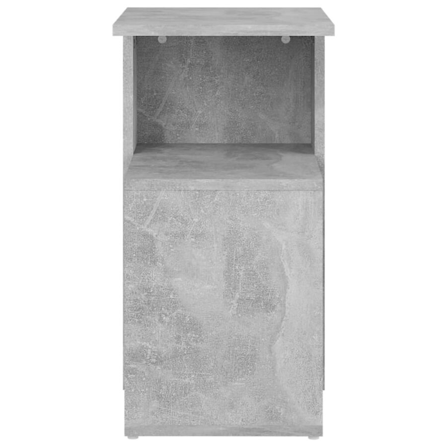 Bijzettafel 36x30x56 cm bewerkt hout betongrijs - Afbeelding 5