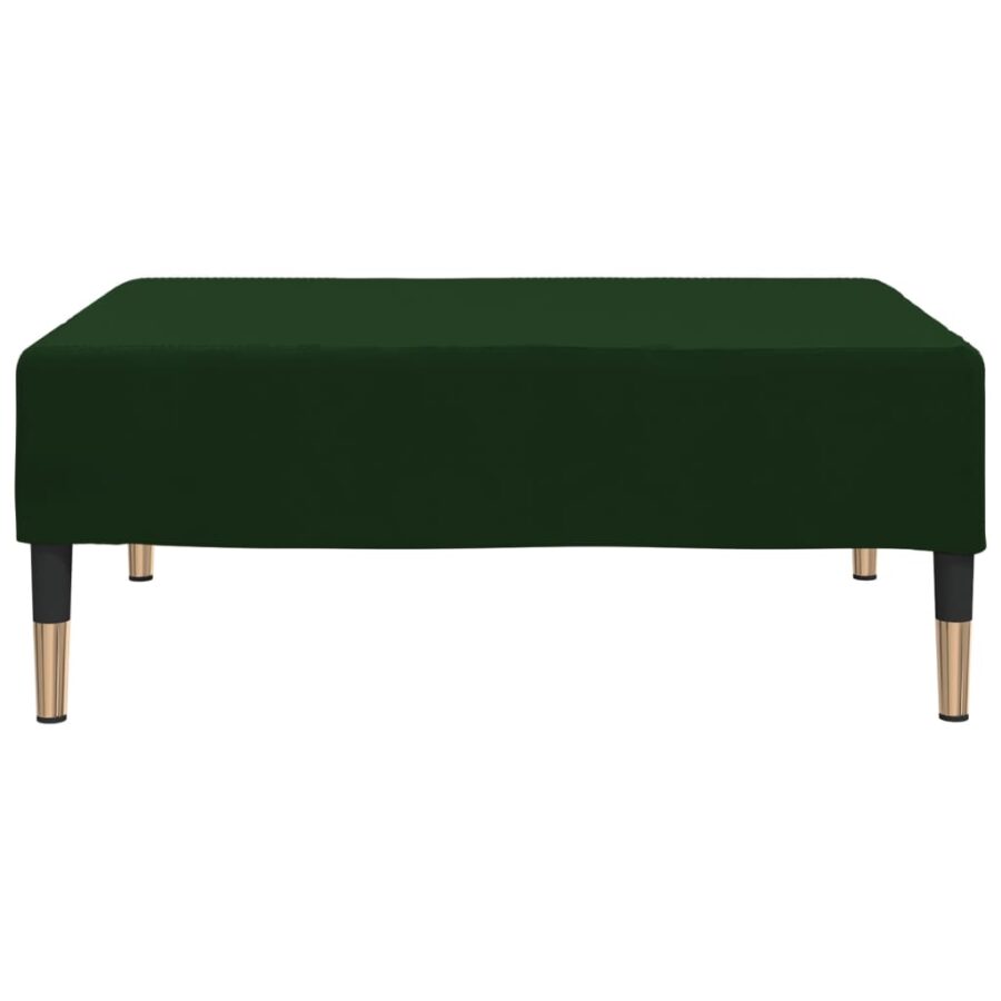 Voetenbank 78x56x32 cm fluweel donkergroen - Afbeelding 3