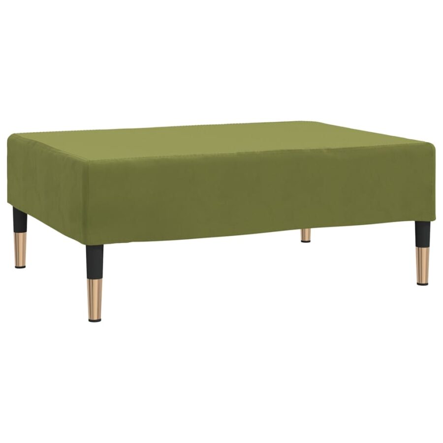 Voetenbank 78x56x32 cm fluweel lichtgroen - Afbeelding 2