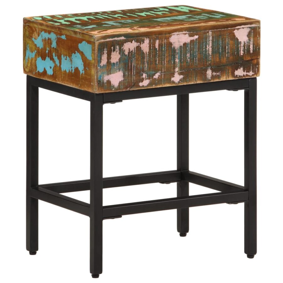 Bijzettafel 40x30x51 cm massief gerecycled hout - Afbeelding 2