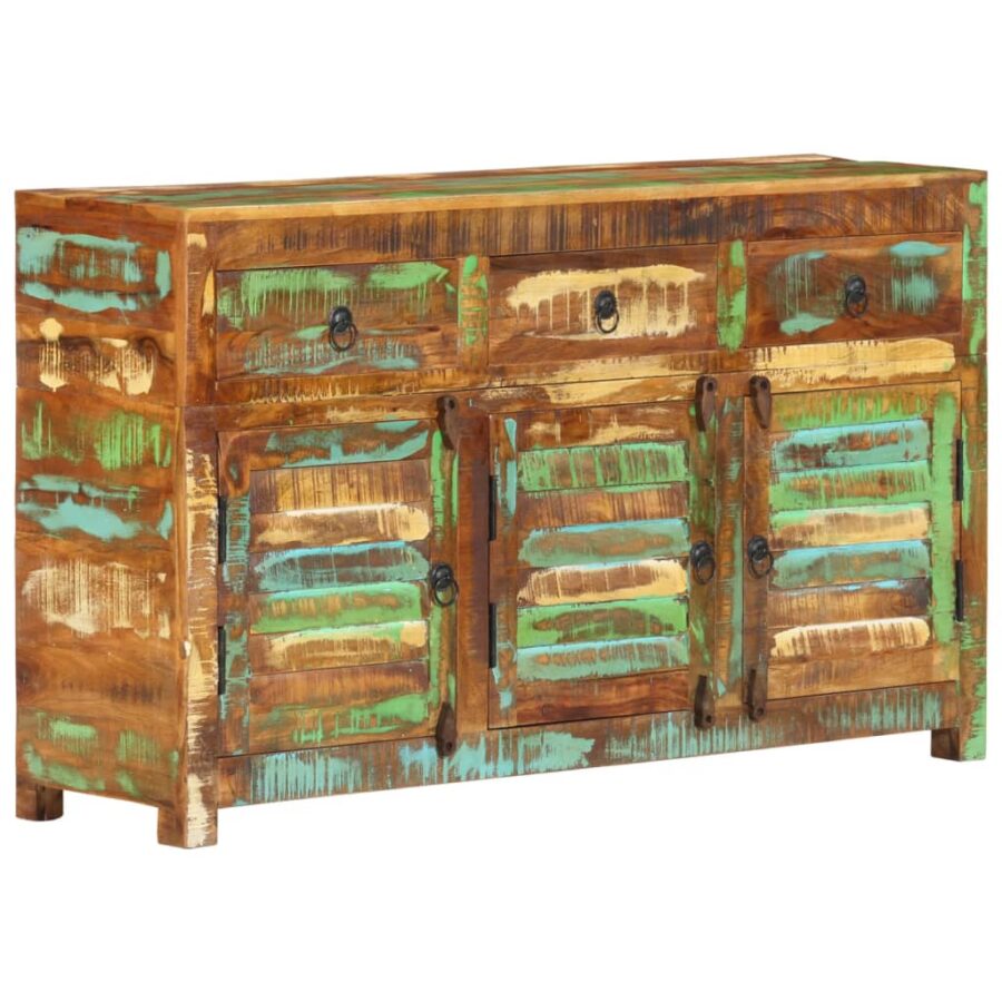 Dressoir 110x30x65 cm massief gerecycled hout - Afbeelding 12