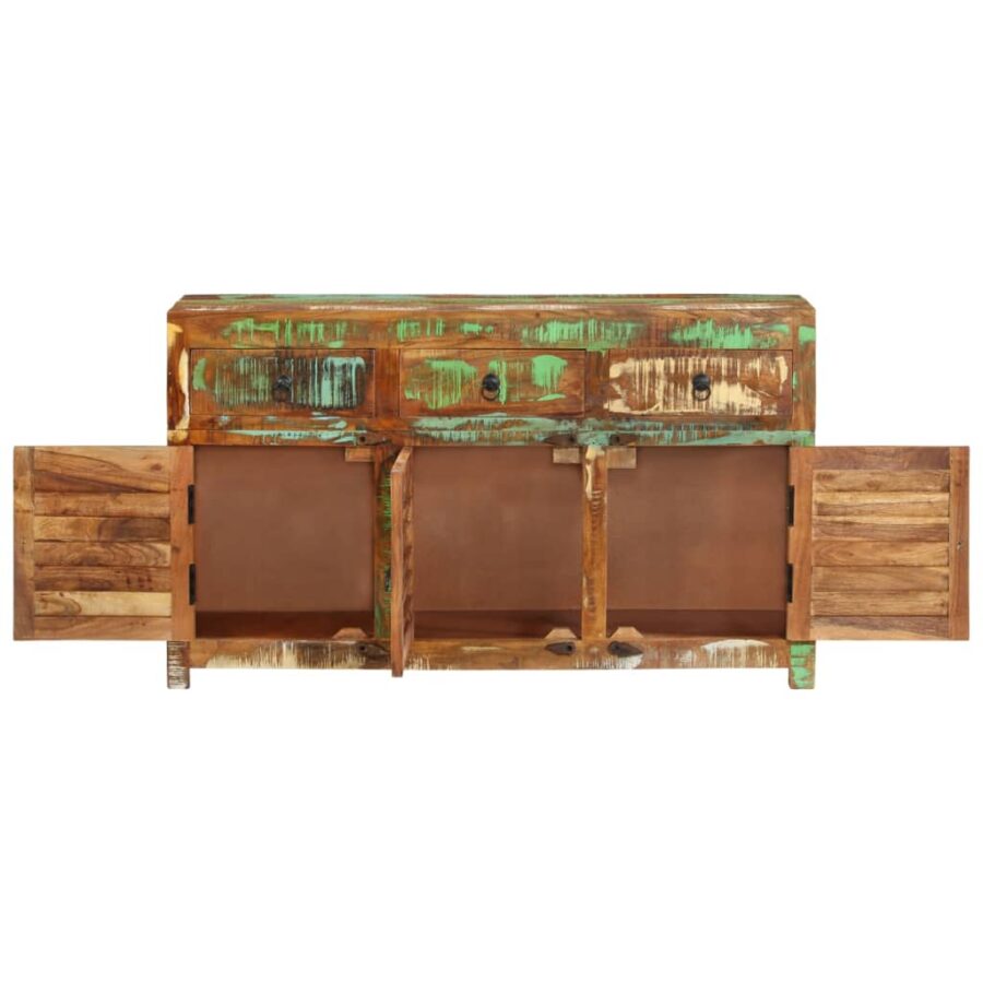Dressoir 110x30x65 cm massief gerecycled hout - Afbeelding 4