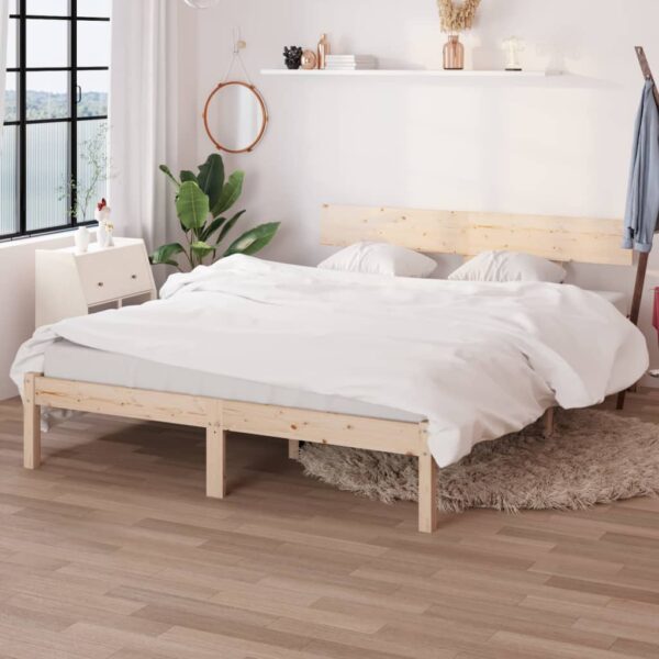 Bedframe zonder matras massief hout 120x200 cm