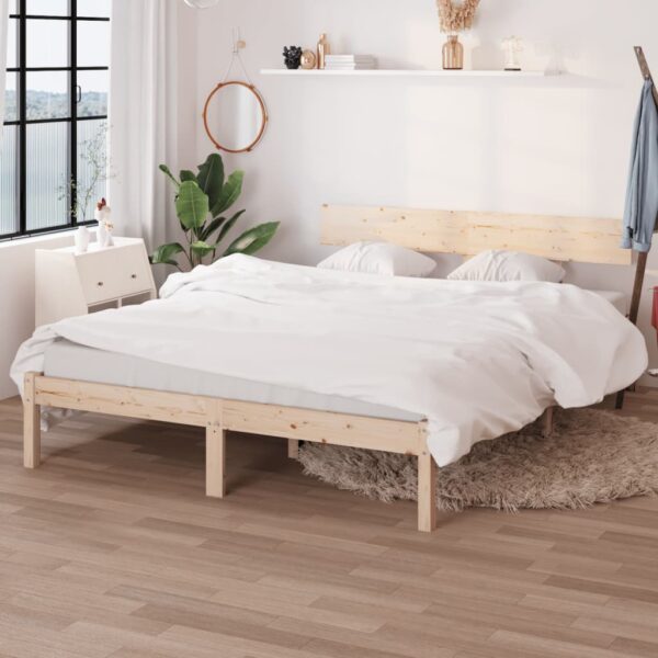 Bedframe zonder matras massief hout 160x200 cm