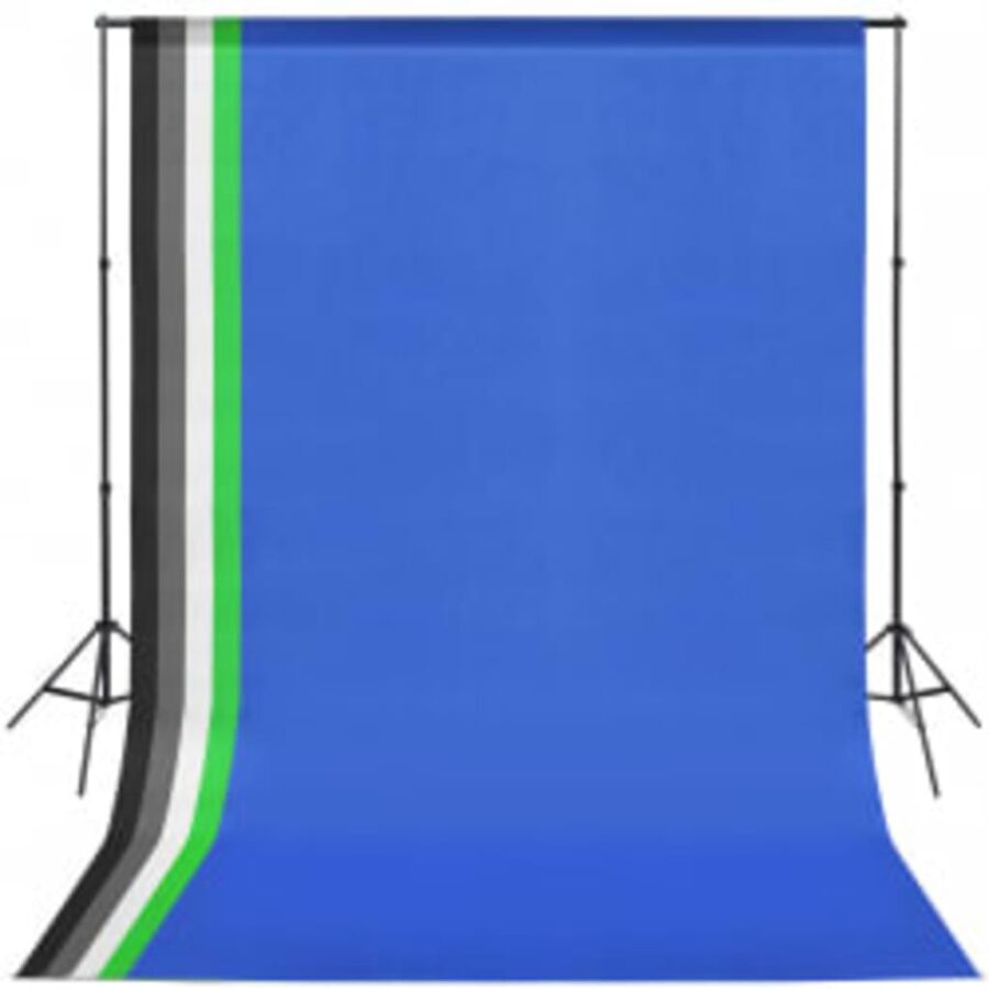 Fotostudioset met verlichtingsset, achtergrond en reflector - Afbeelding 3