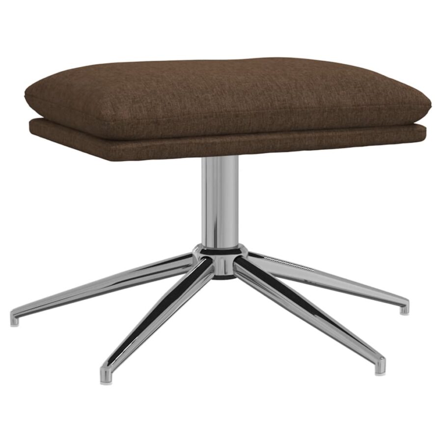 Voetenbank 60x60x35 cm stof bruin - Afbeelding 2