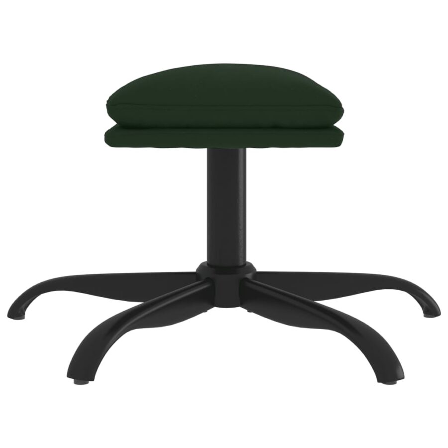 Voetenbank 60x60x36 cm fluweel donkergroen - Afbeelding 4