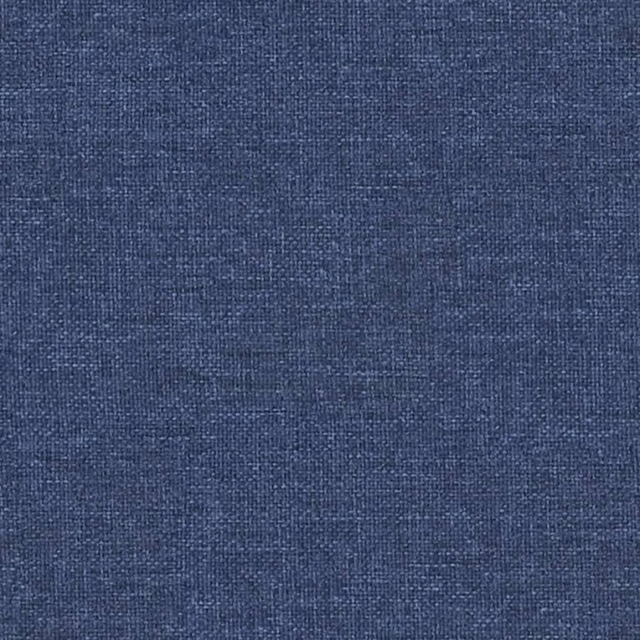 Voetenbank 60x60x36 cm stof en kunstleer blauw - Afbeelding 5