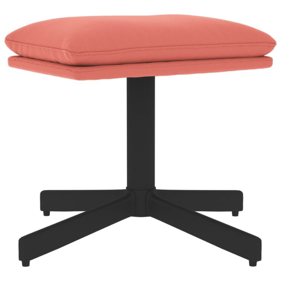 Voetenbank 60x60x36 cm fluweel roze - Afbeelding 2