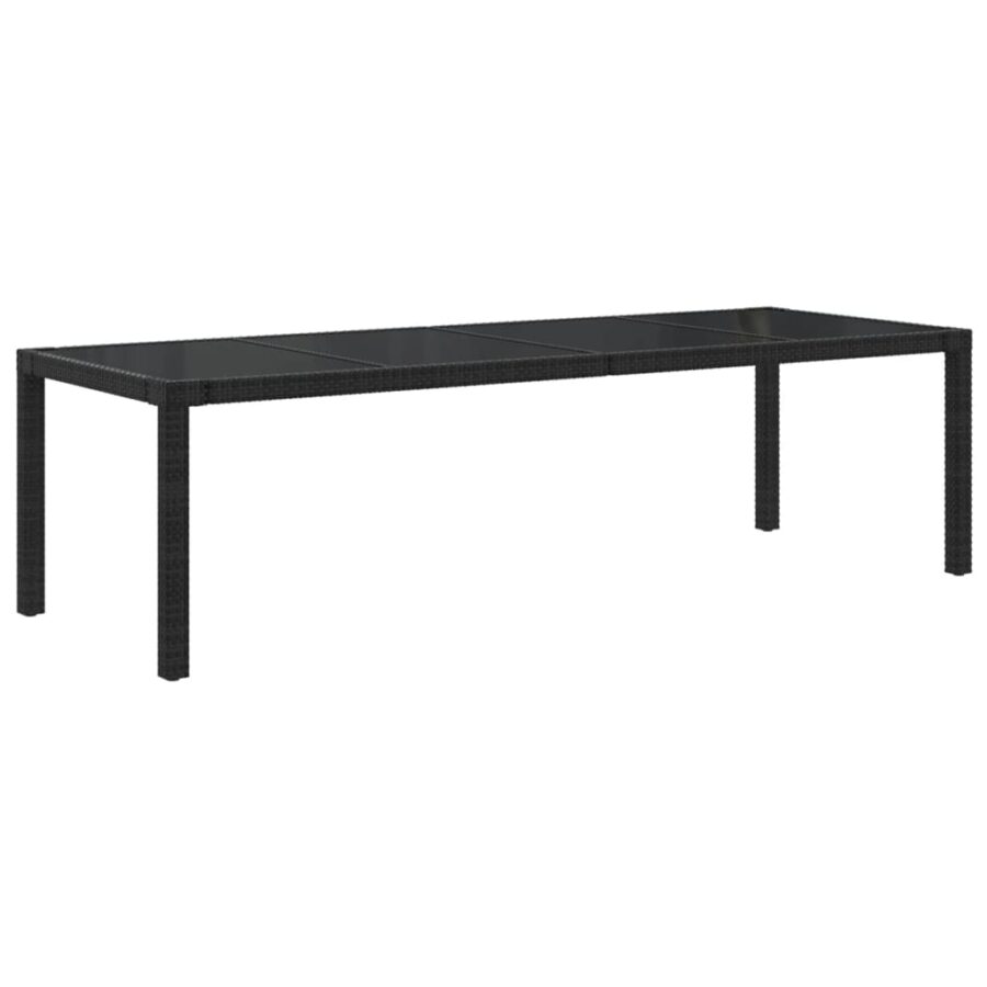 9-delige Tuinset met kussens poly rattan zwart - Afbeelding 8
