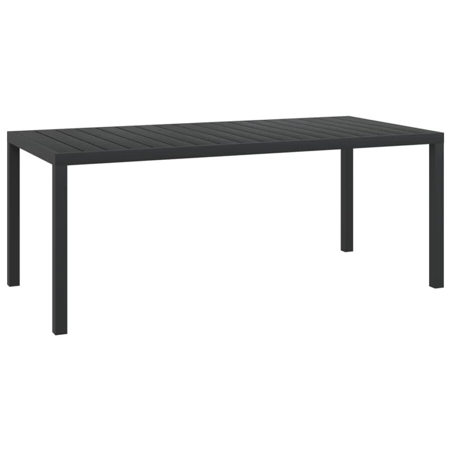 9-delige Tuinset met kussens poly rattan zwart - Afbeelding 10