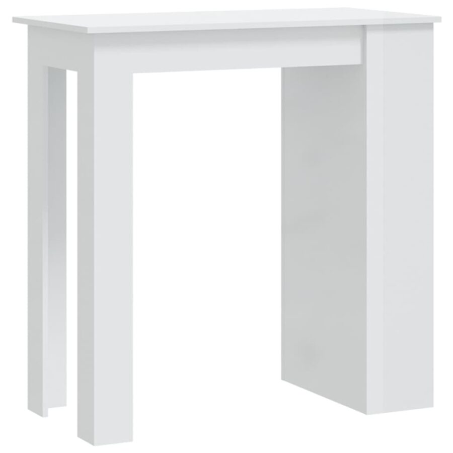 Bartafel met opbergrek 102x50x103,5 cm hoogglans wit - Afbeelding 2