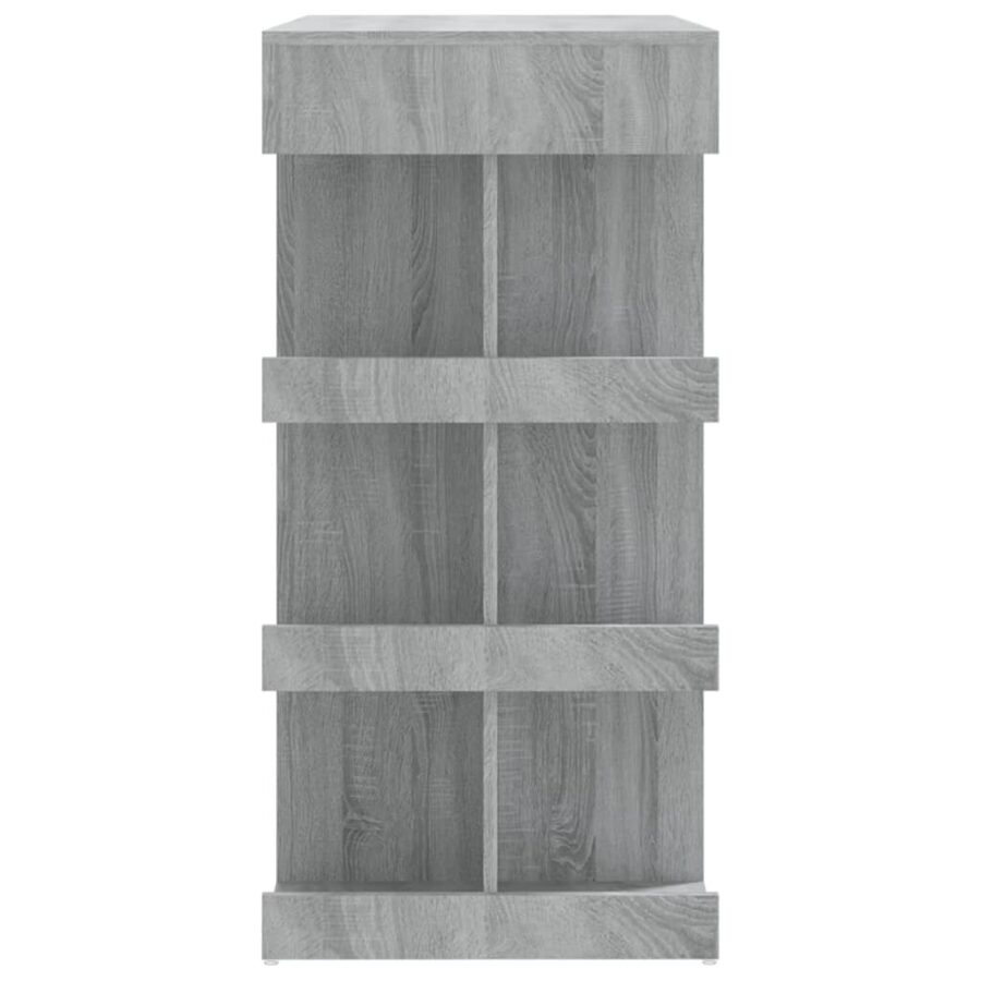 Bartafel met opbergrek 100x50x101,5 cm grijs sonoma - Afbeelding 6
