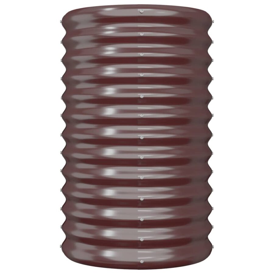 Plantenbak 40x40x68 cm gepoedercoat staal bruin - Afbeelding 3