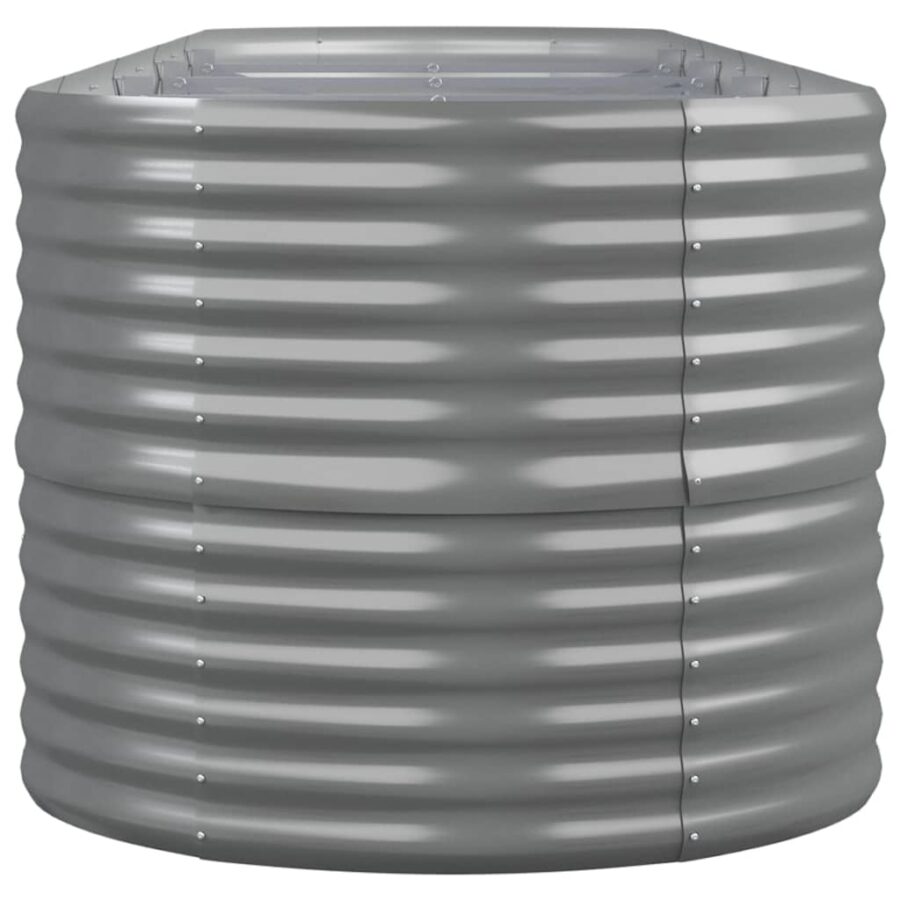 Plantenbak 440x80x68 cm gepoedercoat staal grijs - Afbeelding 4