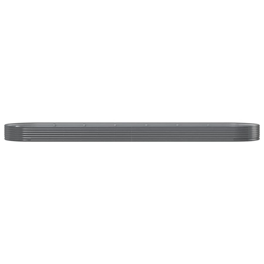 Plantenbak 600x140x36 cm gepoedercoat staal grijs - Afbeelding 3