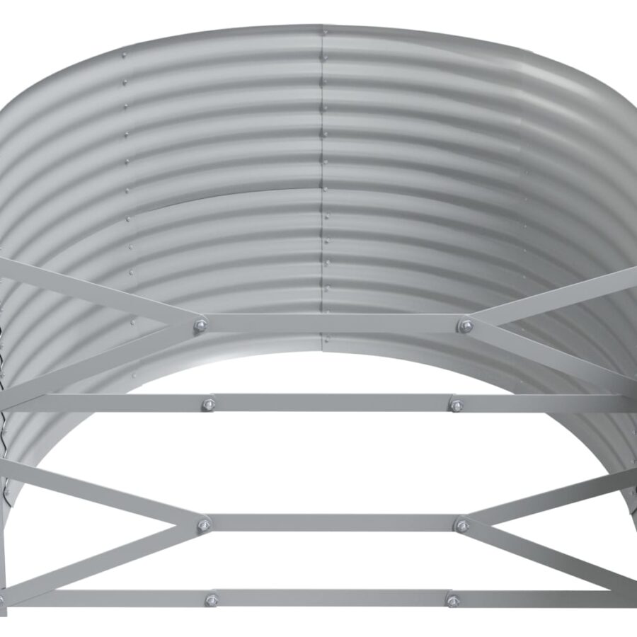 Plantenbak 554x100x68 cm gepoedercoat staal bruin - Afbeelding 5