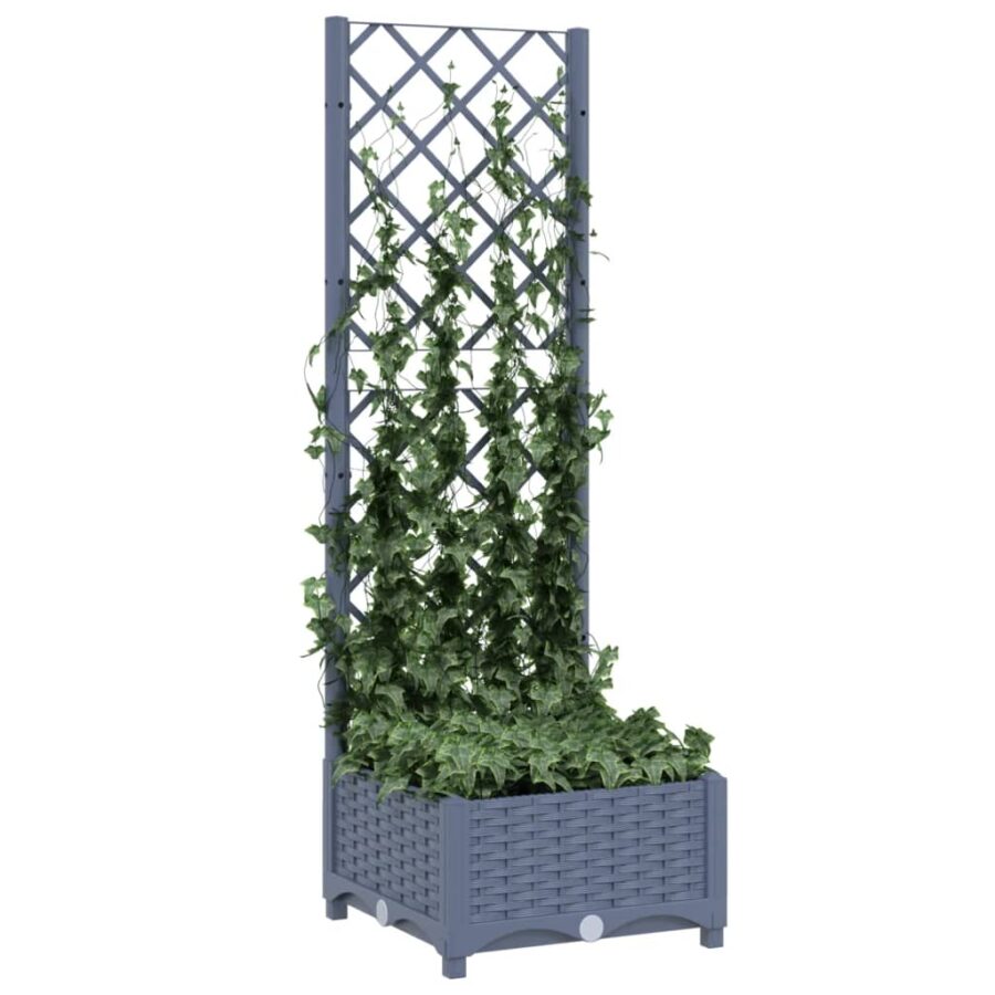Plantenbak met latwerk 40x40x121,5 cm polypropeen - Afbeelding 3