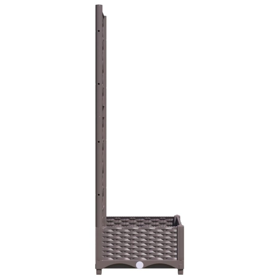 Plantenbak met latwerk 40x40x121,5 cm polypropeen bruin - Afbeelding 5