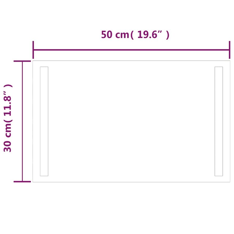 Badkamerspiegel LED 50x30 cm - Afbeelding 5