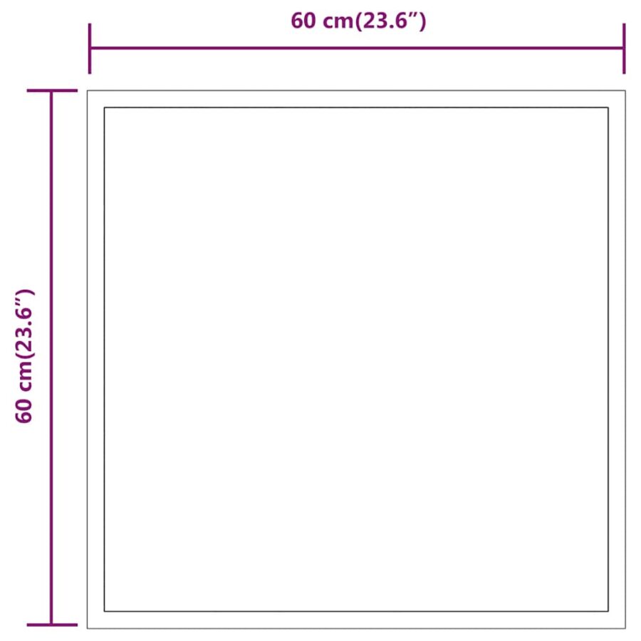 Badkamerspiegel LED 60x60 cm - Afbeelding 5
