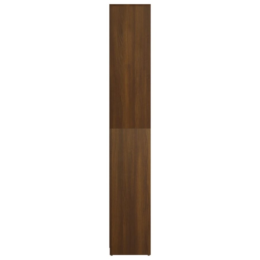 Badkamerkast 30x30x183,5 cm bewerkt hout bruin eikenkleur - Afbeelding 7