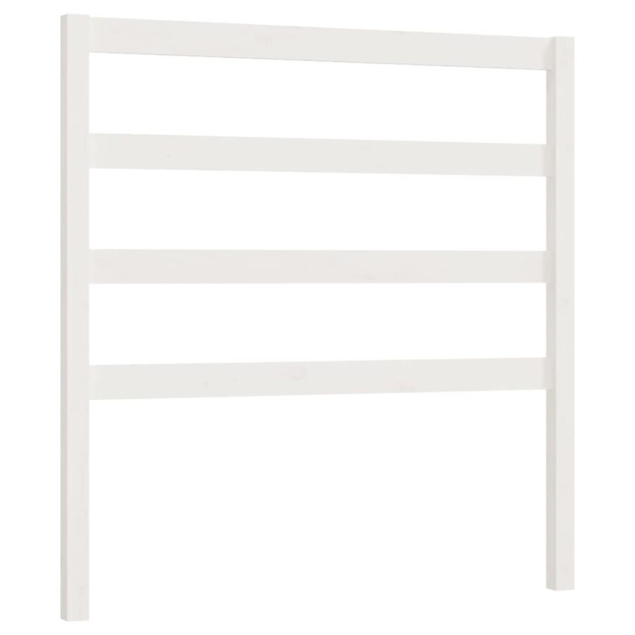 Hoofdbord 96x4x100 cm massief grenenhout wit - Afbeelding 2