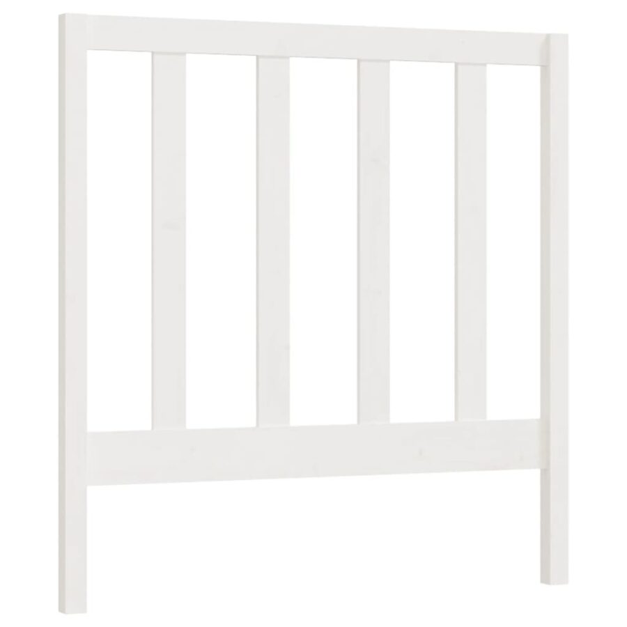Hoofdbord 96x4x100 cm massief grenenhout wit - Afbeelding 2