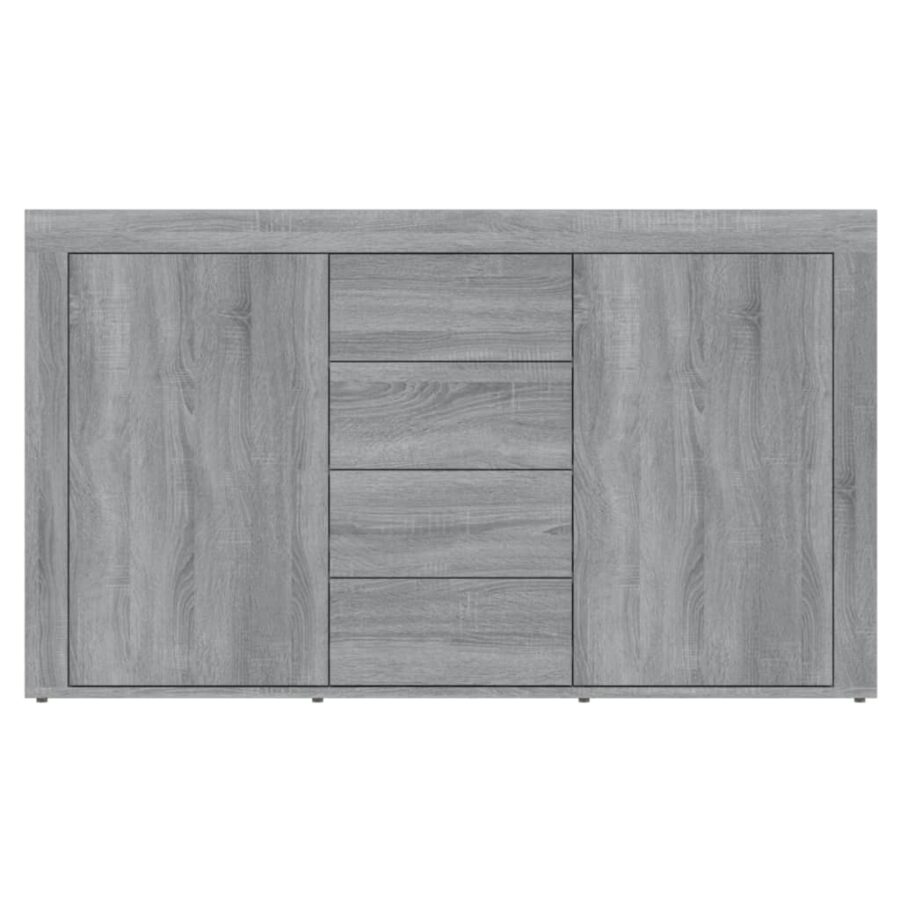 Dressoir 120x36x69 cm bewerkt hout grijs sonoma eikenkleurig - Afbeelding 5