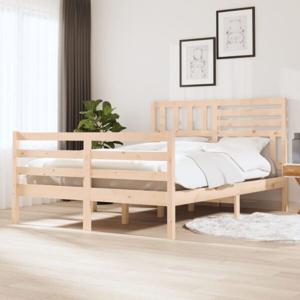 Bedframe zonder matras massief hout 160x200 cm