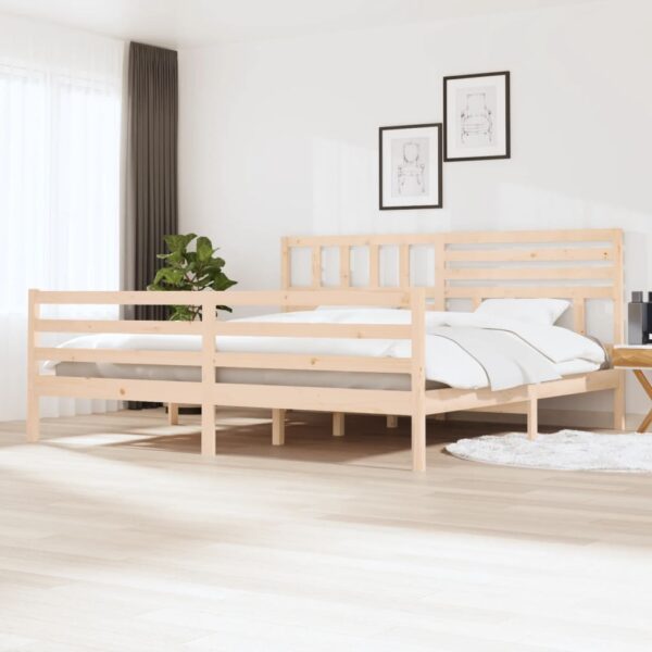 Bedframe zonder matras massief hout 200x200 cm