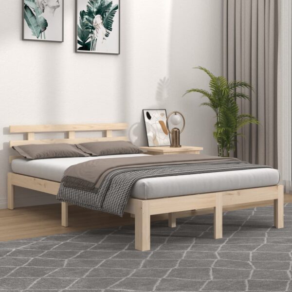 Bedframe zonder matras massief hout 120x200 cm