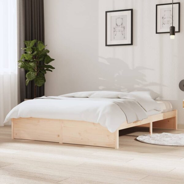 Bedframe zonder matras massief hout 140x200 cm