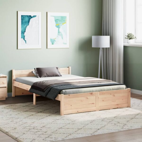Bedframe zonder matras massief hout 120x200 cm