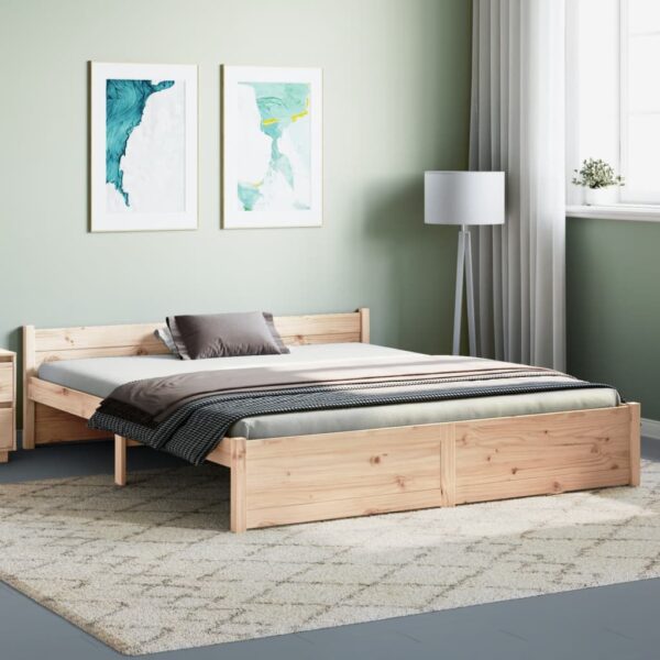 Bedframe zonder matras massief hout 160x200 cm