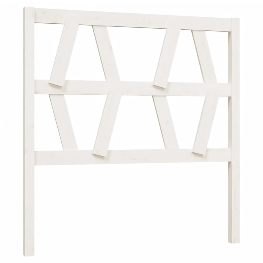 Hoofdbord 96x4x100 cm massief grenenhout wit - Afbeelding 2