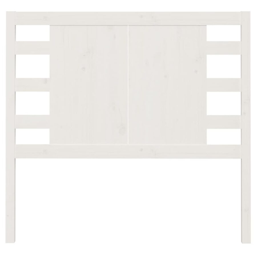 Hoofdbord 96x4x100 cm massief grenenhout wit - Afbeelding 3