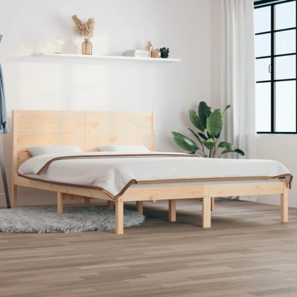 Bedframe zonder matras massief grenenhout 160x200 cm