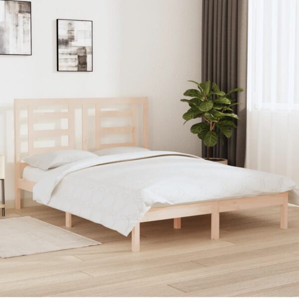 Bedframe zonder matras massief grenenhout 160x200 cm