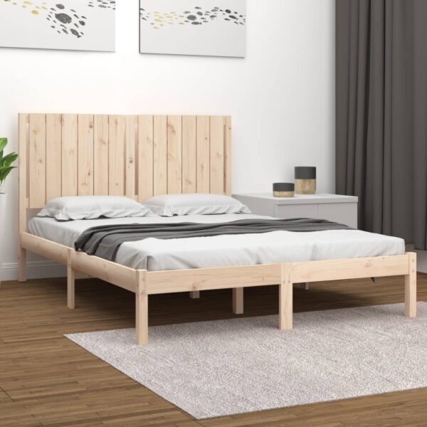 Bedframe zonder matras massief grenenhout 140x200 cm