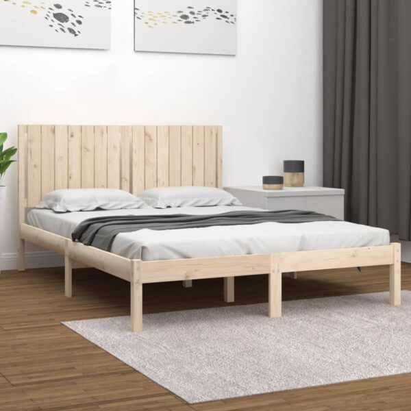 Bedframe zonder matras massief grenenhout 160x200 cm