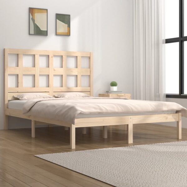 Bedframe zonder matras massief grenenhout 160x200 cm