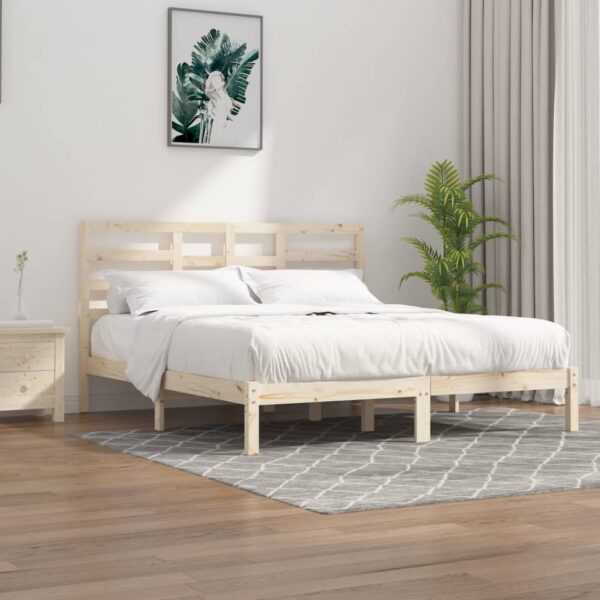 Bedframe zonder matras massief hout 180x200 cm
