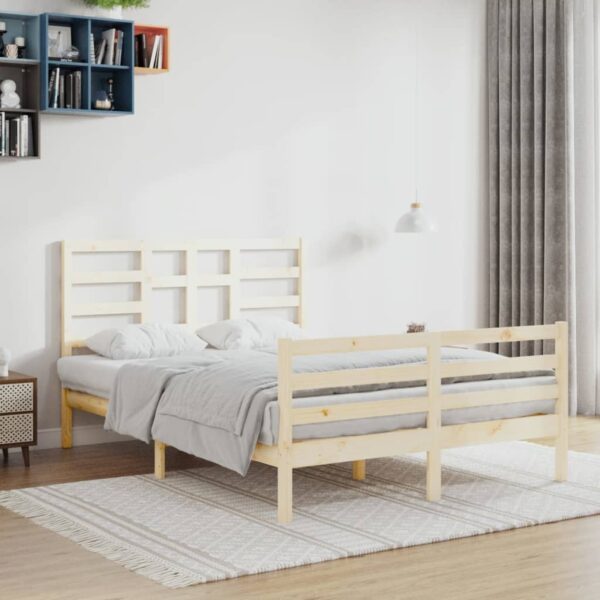 Bedframe zonder matras massief hout 140x200 cm