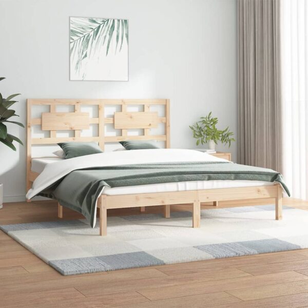 Bedframe zonder matras massief grenenhout 150x200 cm
