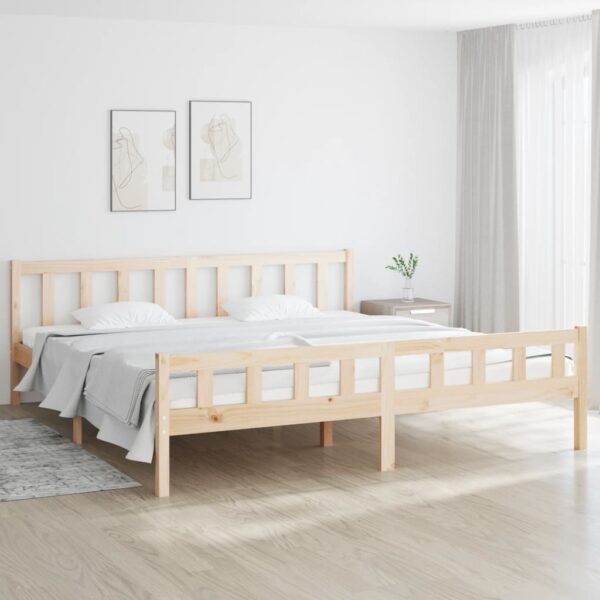Bedframe zonder matras massief hout 160x200 cm